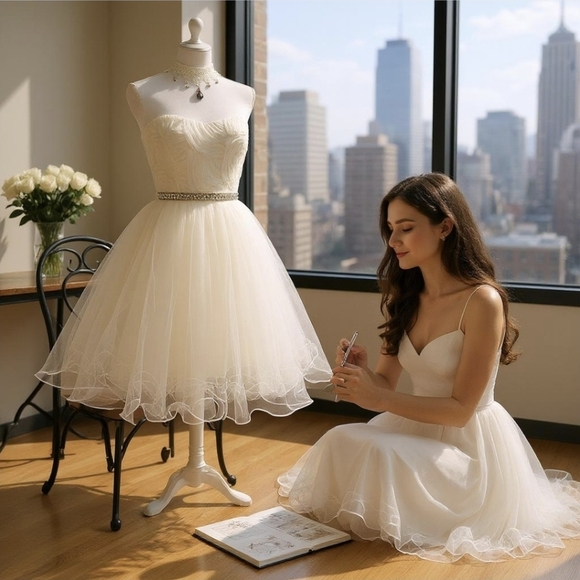 Trixxi ✦ Ivory Strapless Party Dress ✦ Tulle Mini Ball Gown Prom Cocktail Sz 5 N - Picture 1 of 13